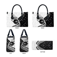 Personalised Aotearoa Lawn Bowls Leather Bag Maori and Silver Fern Half Style LT03 - Polynesian Pride