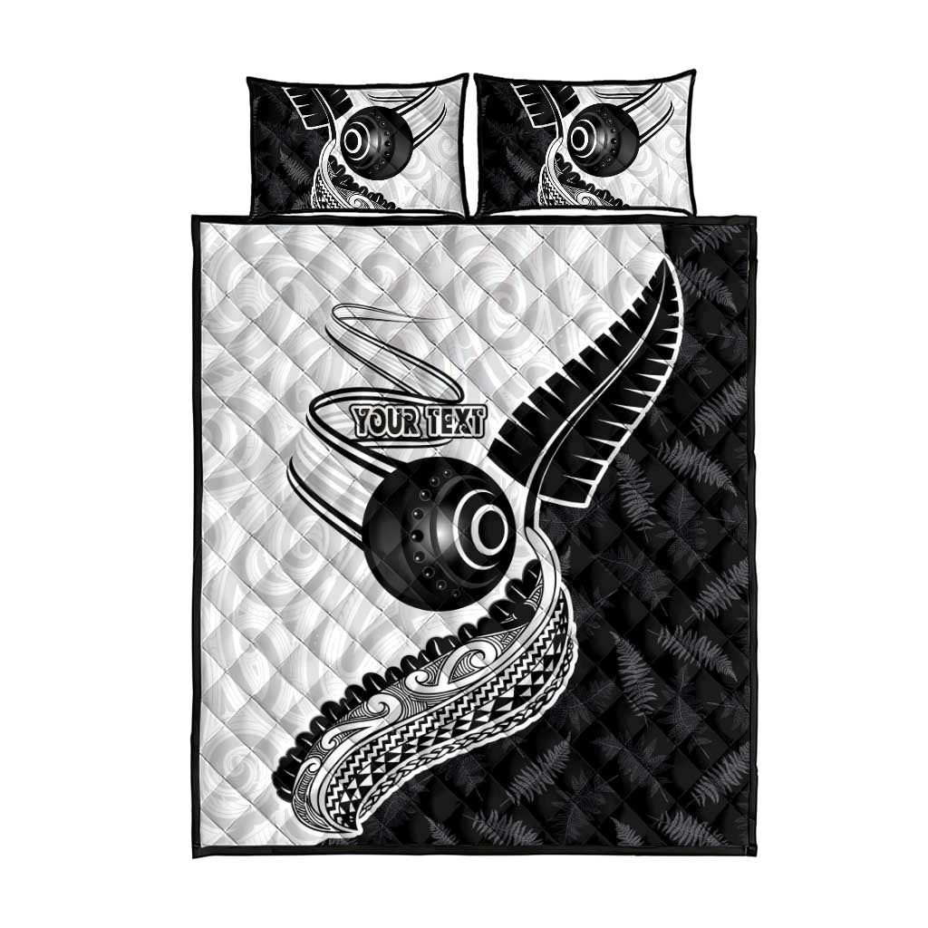 Personalised Aotearoa Lawn Bowls Quilt Bed Set Maori and Silver Fern Half Style LT03 - Polynesian Pride