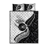 Personalised Aotearoa Lawn Bowls Quilt Bed Set Maori and Silver Fern Half Style LT03 - Polynesian Pride