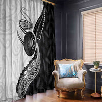 Personalised Aotearoa Lawn Bowls Window Curtain Maori and Silver Fern Half Style LT03 - Polynesian Pride