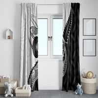 Personalised Aotearoa Lawn Bowls Window Curtain Maori and Silver Fern Half Style LT03 - Polynesian Pride