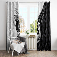 Personalised Aotearoa Lawn Bowls Window Curtain Maori and Silver Fern Half Style LT03 - Polynesian Pride