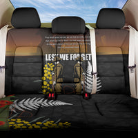 New Zealand and Australia ANZAC Day Back Car Seat Cover Soldier and Last Post Camouflage Pattern LT03 One Size Black - Polynesian Pride