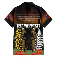 New Zealand and Australia ANZAC Day Hawaiian Shirt Soldier and Last Post Camouflage Pattern LT03 - Polynesian Pride