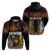 New Zealand and Australia ANZAC Day Zip Hoodie Soldier and Last Post Camouflage Pattern LT03 - Polynesian Pride