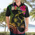 Hawaii Turtle Day Hawaiian Shirt Polynesian Tattoo and Hibiscus Flowers