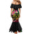 Hawaii Turtle Day Mermaid Dress Polynesian Tattoo and Hibiscus Flowers