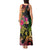 Hawaii Turtle Day Tank Maxi Dress Polynesian Tattoo and Hibiscus Flowers