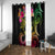 Hawaii Turtle Day Window Curtain Polynesian Tattoo and Hibiscus Flowers