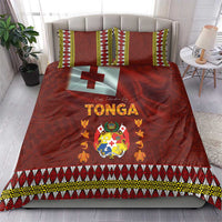 Tonga Independence Day Bedding Set National Flag and Emblem with Ngatu Art Pattern LT03 - Polynesian Pride