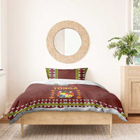 Tonga Independence Day Bedding Set National Flag and Emblem with Ngatu Art Pattern LT03 - Polynesian Pride