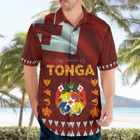 Tonga Independence Day Hawaiian Shirt National Flag and Emblem with Ngatu Art Pattern LT03 - Polynesian Pride