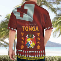 Tonga Independence Day Hawaiian Shirt National Flag and Emblem with Ngatu Art Pattern LT03 - Polynesian Pride