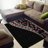 Tonga Ngatu Art Tattoo Polynesian Area Rug LT03 - Polynesian Pride