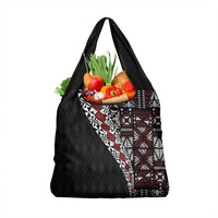 Tonga Ngatu Art Tattoo Polynesian Grocery Bag LT03 1-pack One Size Black - Polynesian Pride