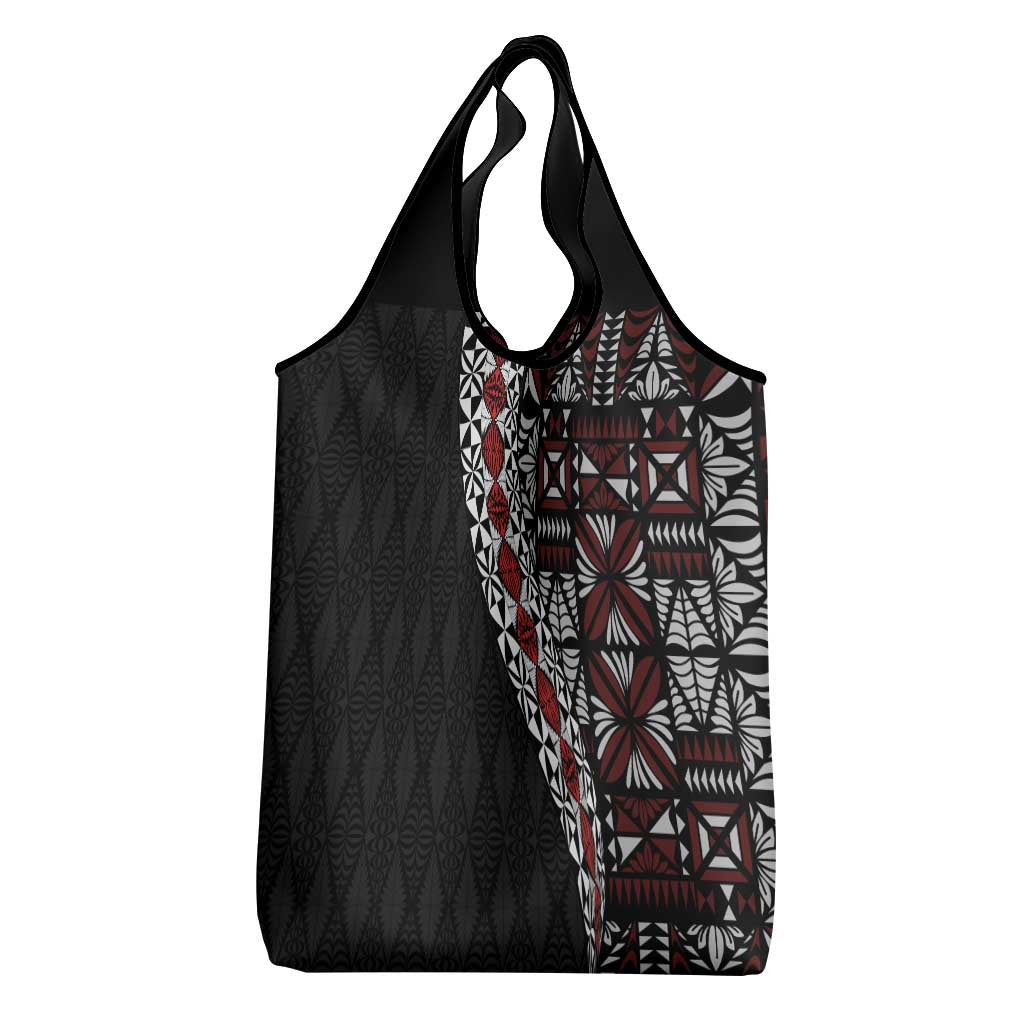 Tonga Ngatu Art Tattoo Polynesian Grocery Bag LT03 - Polynesian Pride