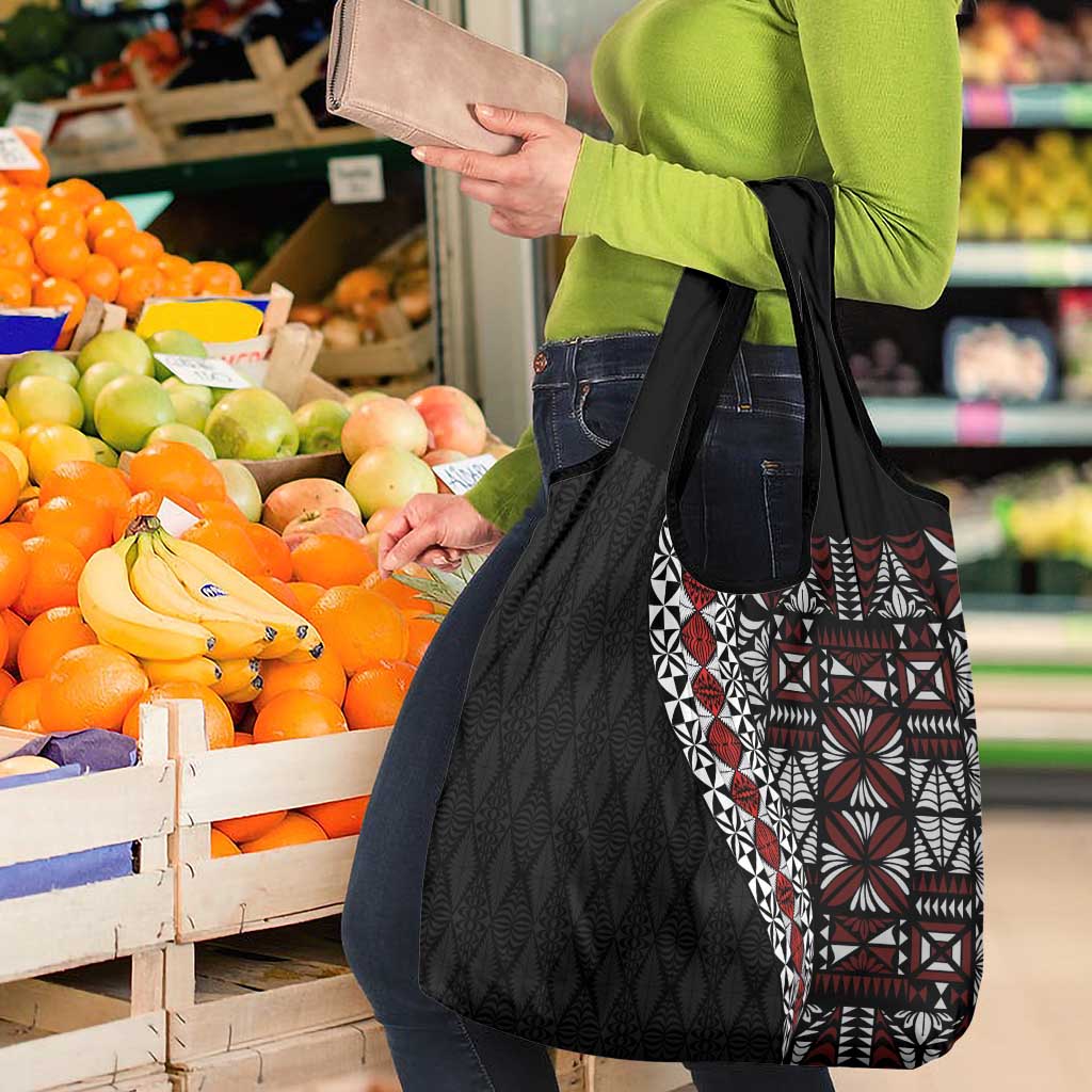 Tonga Ngatu Art Tattoo Polynesian Grocery Bag LT03 - Polynesian Pride