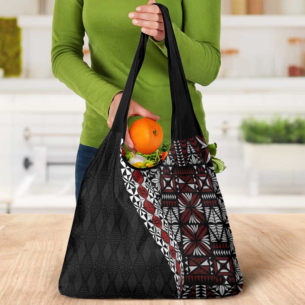 Tonga Ngatu Art Tattoo Polynesian Grocery Bag LT03 - Polynesian Pride