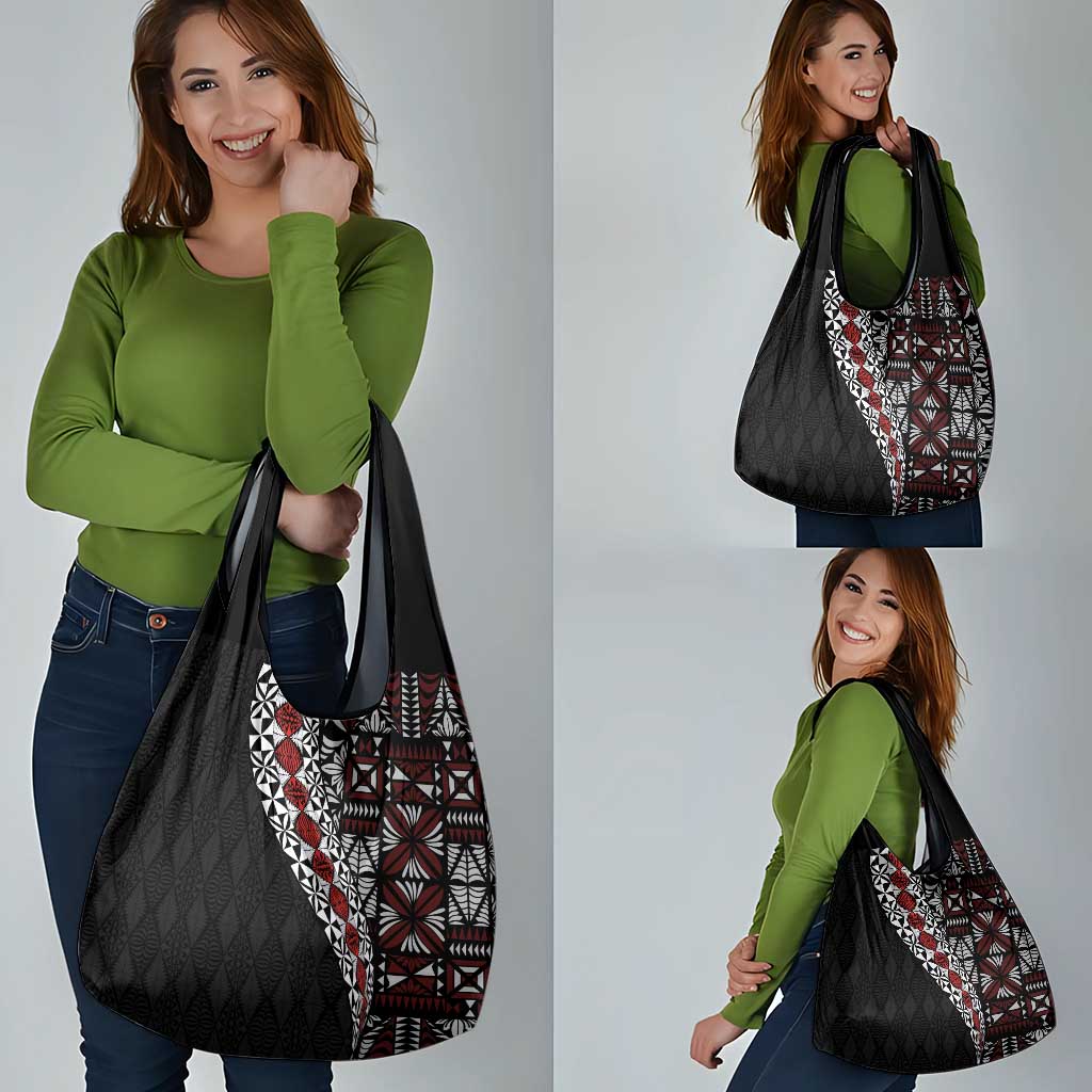 Tonga Ngatu Art Tattoo Polynesian Grocery Bag LT03 - Polynesian Pride