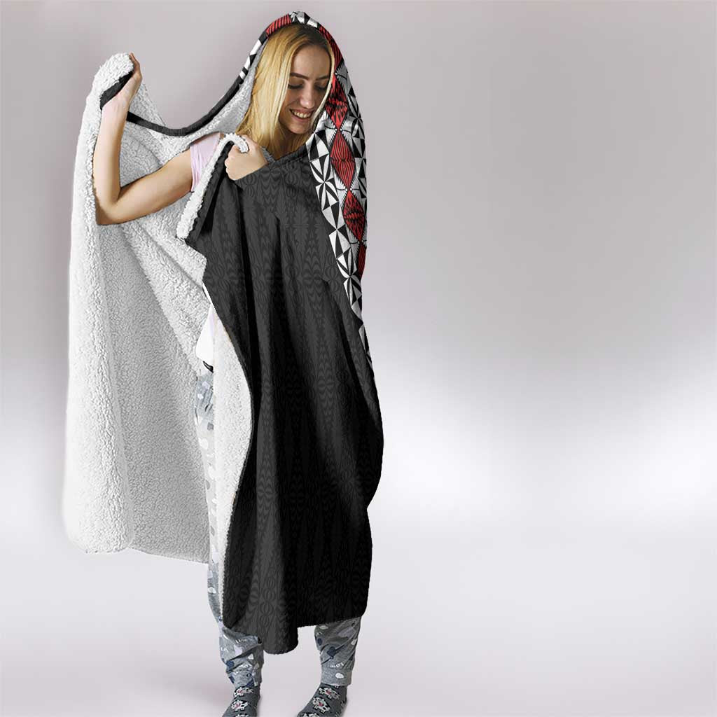 Tonga Ngatu Art Tattoo Polynesian Hooded Blanket LT03 - Polynesian Pride