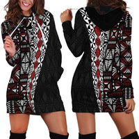 Tonga Ngatu Art Tattoo Polynesian Hoodie Dress LT03 - Polynesian Pride