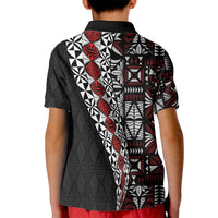 Tonga Ngatu Art Tattoo Polynesian Kid Polo Shirt LT03 - Polynesian Pride