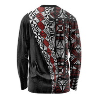 Tonga Ngatu Art Tattoo Polynesian Long Sleeve Shirt LT03 - Polynesian Pride