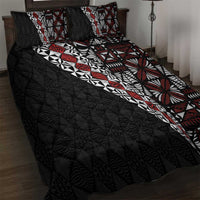 Tonga Ngatu Art Tattoo Polynesian Quilt Bed Set LT03 Black - Polynesian Pride
