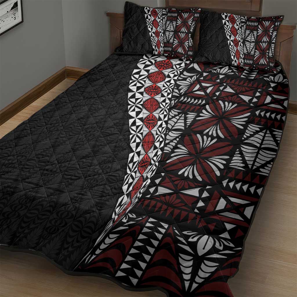 Tonga Ngatu Art Tattoo Polynesian Quilt Bed Set LT03 - Polynesian Pride