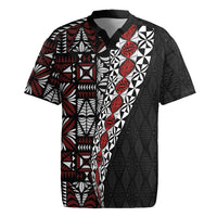 Tonga Ngatu Art Tattoo Polynesian Rugby Jersey LT03 Black - Polynesian Pride
