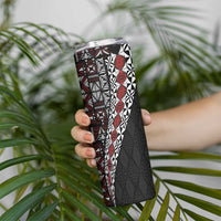 Tonga Ngatu Art Tattoo Polynesian Skinny Tumbler LT03 - Polynesian Pride
