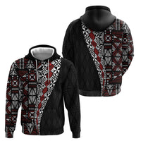 Tonga Ngatu Art Tattoo Polynesian Zip Hoodie LT03 - Polynesian Pride
