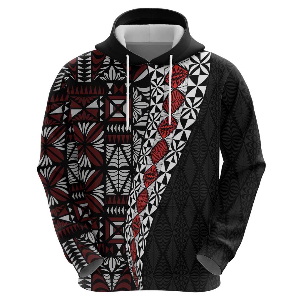 Tonga Ngatu Art Tattoo Polynesian Zip Hoodie LT03 - Polynesian Pride