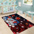 Hawaiian and Japanese Together Area Rug Hibiscus and Koi Fish Polynesian Pattern Colorful Style