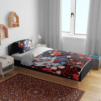 Hawaiian and Japanese Together Bedding Set Hibiscus and Koi Fish Polynesian Pattern Colorful Style LT03 - Polynesian Pride