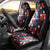 Hawaiian and Japanese Together Car Seat Cover Hibiscus and Koi Fish Polynesian Pattern Colorful Style