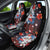 Hawaiian and Japanese Together Car Seat Cover Hibiscus and Koi Fish Polynesian Pattern Colorful Style