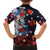 Hawaiian and Japanese Together Family Matching Puletasi and Hawaiian Shirt Hibiscus and Koi Fish Polynesian Pattern Colorful Style