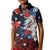 Hawaiian and Japanese Together Kid Polo Shirt Hibiscus and Koi Fish Polynesian Pattern Colorful Style