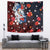 Hawaiian and Japanese Together Tapestry Hibiscus and Koi Fish Polynesian Pattern Colorful Style