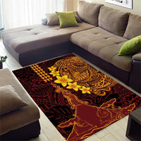 Hawaii Volcano Area Rug Polynesian and Kakau Pattern LT03 - Polynesian Pride