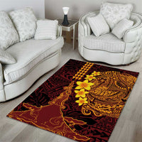 Hawaii Volcano Area Rug Polynesian and Kakau Pattern LT03 - Polynesian Pride