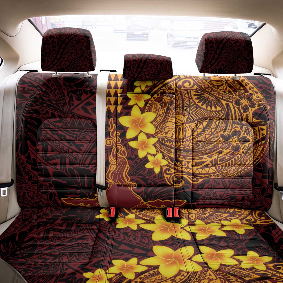 Hawaii Volcano Back Car Seat Cover Polynesian and Kakau Pattern LT03 - Polynesian Pride