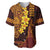 Hawaii Volcano Baseball Jersey Polynesian and Kakau Pattern