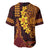 Hawaii Volcano Baseball Jersey Polynesian and Kakau Pattern