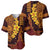 Hawaii Volcano Baseball Jersey Polynesian and Kakau Pattern