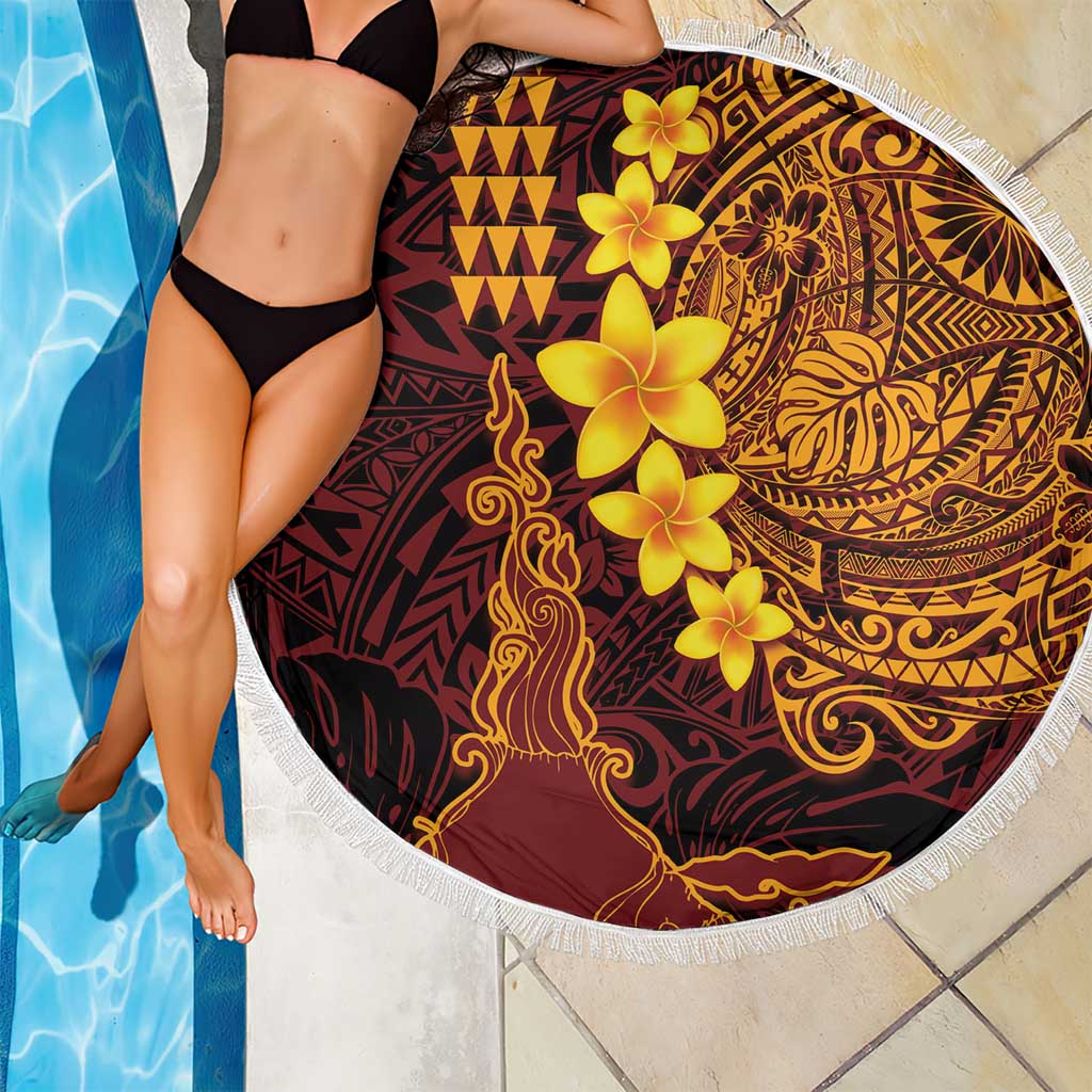 Hawaii Volcano Beach Blanket Polynesian and Kakau Pattern LT03 - Polynesian Pride