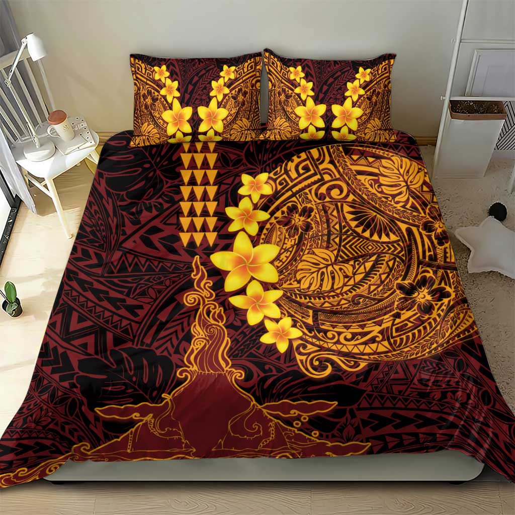 Hawaii Volcano Bedding Set Polynesian and Kakau Pattern LT03 - Polynesian Pride