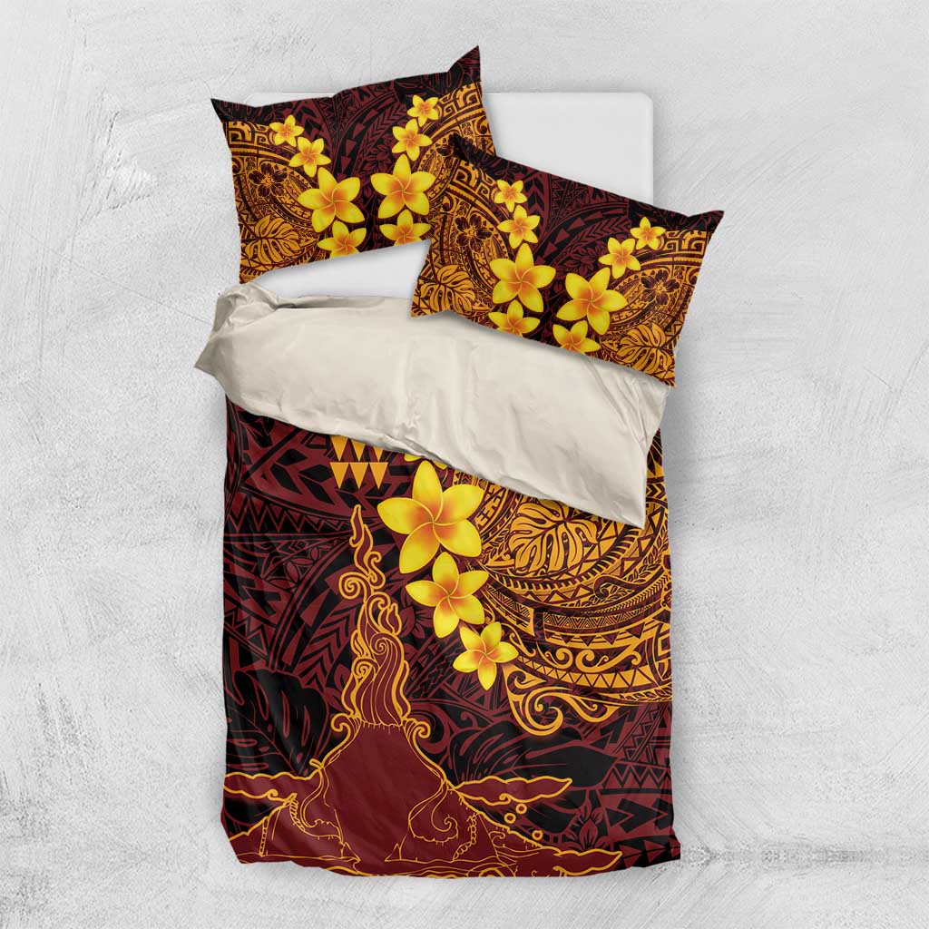 Hawaii Volcano Bedding Set Polynesian and Kakau Pattern LT03 US Twin 172cm x 218cm Red - Polynesian Pride