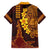 Hawaii Volcano Family Matching Long Sleeve Bodycon Dress and Hawaiian Shirt Polynesian and Kakau Pattern